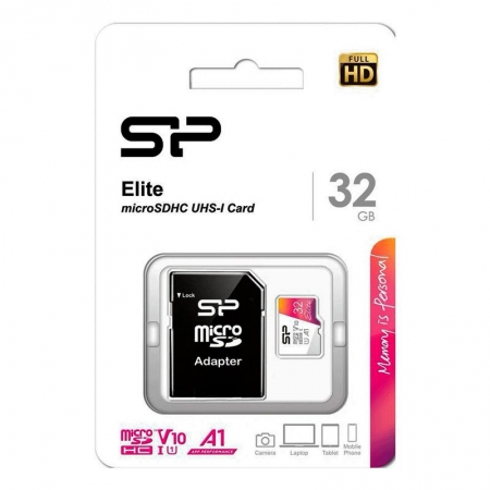   Micro SDHC 32Gb Silicon Power Elite U1, V10, A1+  SD (SP032GBSTHBU1V20SP)