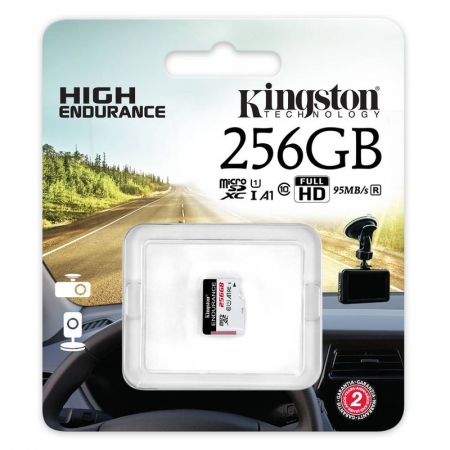   Micro SDXC 256Gb Kingston High Endurance U1 V10 A1, R95 /   (SDCE/256GB)