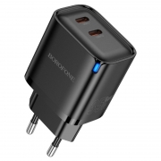   Borofone BA85A, QC3.0/PD 35W 2xUSB C, 