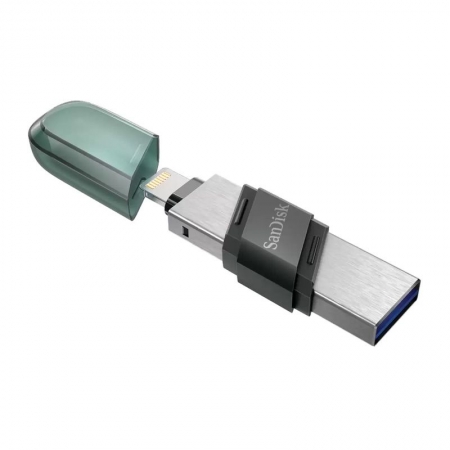 128Gb SanDisk iXpand Flip for iPhone and iPad, USB3.1/Lightning, /.(SDIX90N-128G-GN6NE)