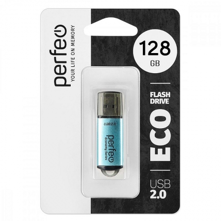 128Gb Perfeo E01 Blue Economy Series USB 2.0 (PF-E01N128ES)
