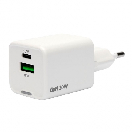   Cablexpert MP3A-PC-63, QC4.0/PD3.0 30W GaN USB A+C, 