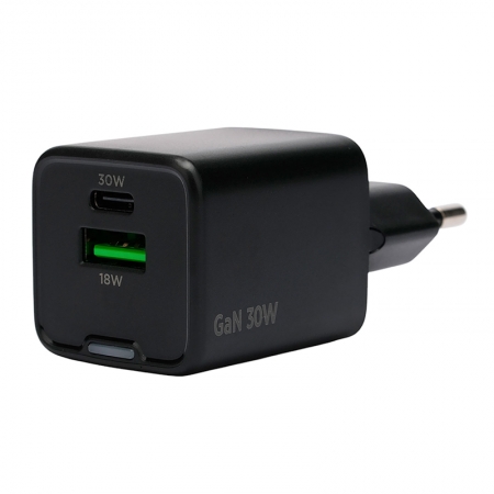   Cablexpert MP3A-PC-64, QC4.0/PD3.0 30W GaN USB A+C, 