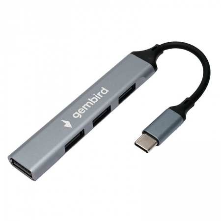 HUB 4-port Gembird UHB-C201 4xUSB 2.0, OTG,  10  Type-C, 