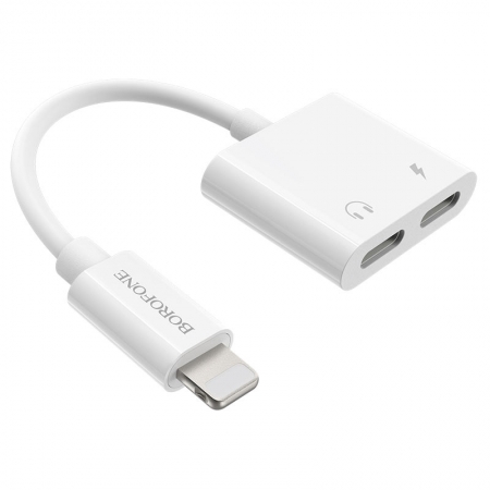  Lightning (m) - 2x Lightning (f), audio+charging, , 12 , Borofone BV11