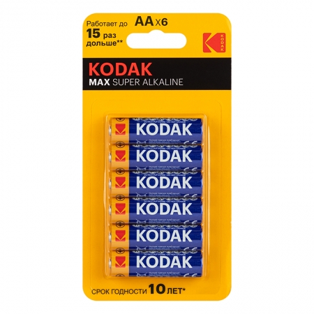  AA Kodak MAX SUPER LR6-4+2BL, Alkaline, 6,  