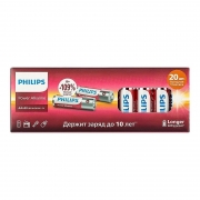 AA Philips Power Alkaline LR6, 20, 