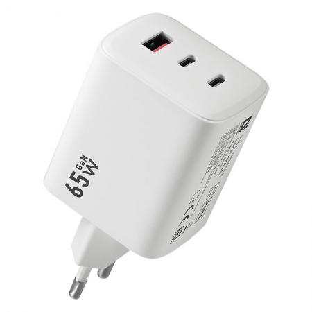   Defender UPA-105, QC4.0/PD3.0 65W, GaN, USB A+2xUSB C,  (83265)