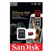   Micro SDXC 512Gb SanDisk Extreme Pro U3 V30 A2 +  SD (SDSQXCD-512G-GN6MA)