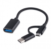  OTG USB 2.0 Af - micro Bm+Type Cm, 0.15 ,  Cablexpert (A-OTG-CMAF2-2in1)