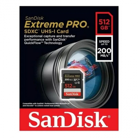   SDXC 512Gb SanDisk Extreme Pro U3 V30 200/140 / (SDSDXXD-512G-GN4IN)