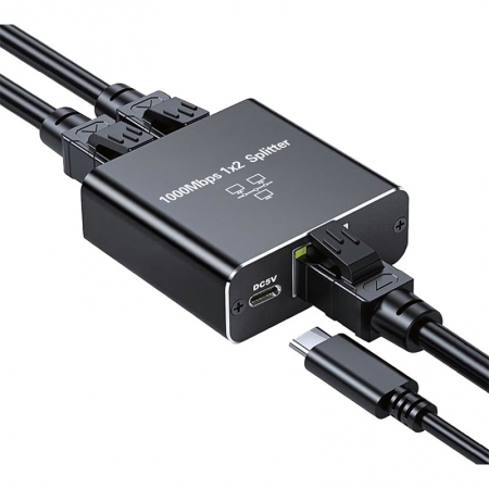 ��������-������������ 1 ���� RJ45 -> 2 ����� RJ45 100/1000 M���/�, UTP/FTP, Cablexpert (NCA-SP-03)