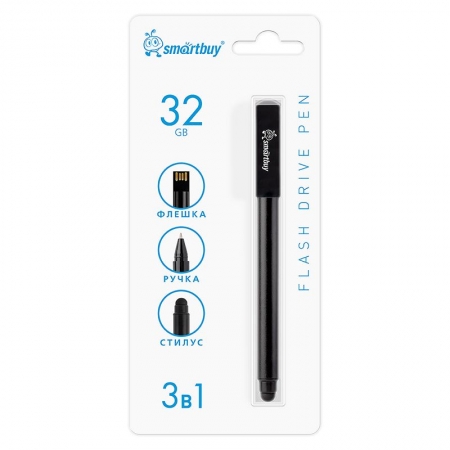 32Gb Smartbuy Gel Pen Black, --,  ,  (SB032GB2KRTL)