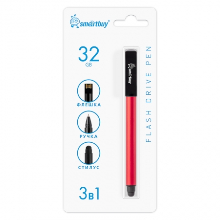 32Gb Smartbuy Gel Pen Red, --,  ,  (SB032GB2RRTL)