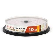  DVD+R Mirex 8,5 Gb 8x DL Printable, Cake Box, 10 (130069A8L)