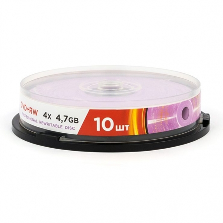  DVD+RW Mirex 4,7 Gb 4x, Cake Box, 10 (UL130022A4L)