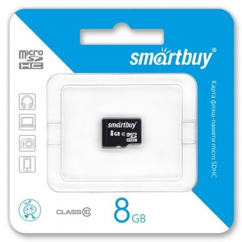   Micro SDHC 8Gb Smartbuy Class 10   (SB8GBSDCL10-00)