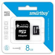   Micro SDHC 8Gb Smartbuy Class 4 +  SD (SB8GBSDCL4-01)